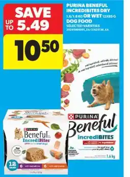 Real Canadian Superstore PURINA BENEFUL INCREDIBITES DRY 1.6/1.8 KG OR WET 12X85 G DOG FOOD offer