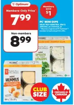 Real Canadian Superstore PC MINI DIPS offer