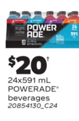 Real Canadian Superstore POWERADE BEVERAGES, 24X591 ML offer