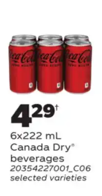Real Canadian Superstore CANADA DRY BEVERAGES, 6X222 ML offer