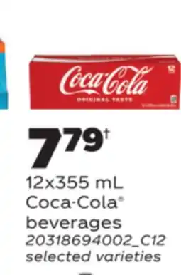 Real Canadian Superstore COCA-COLA BEVERAGES, 12x355 mL offer