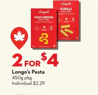 Longo's Pasta offer