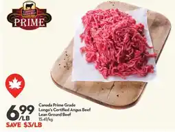Longo's Canada Prime Grade Longo's Certified Angus Beef Lean Ground Beef offer