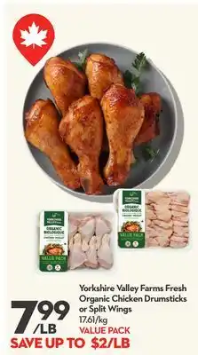 Longo's Fresh Organic Chicken Drumsticks or Split Wings offer