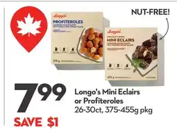 Longo's Mini Eclairs or Profiteroles offer