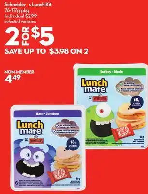 Longo's Schneider's Lunch Kit offer