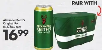 Longo's Alexander Keith's Original IPA offer