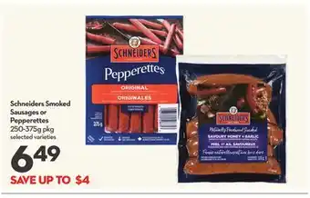 Longo's Smoked Sausages or Pepperettes offer