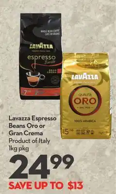 Longo's Lavazza Espresso Beans Oro or Gran Crema offer