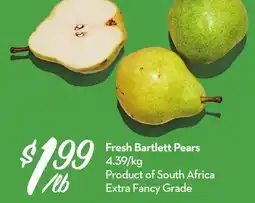 Longo's Fresh Bartlett Pears offer