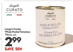 Longo's Curato Whole Peeled Tomatoes offer
