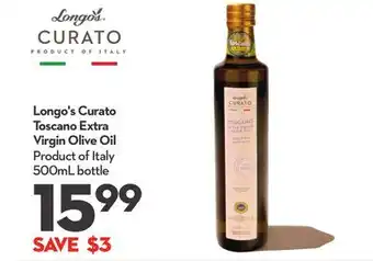 Longo's Curato Toscano Extra Virgin Olive Oil offer