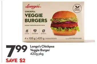 Longo's Chickpea Veggie Burger offer