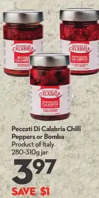 Longo's Peccati Di Calabria Chilli Peppers or Bomba offer