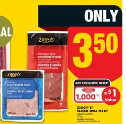No Frills ZIGGY'S SLICED DELI MEAT, 175 G offer
