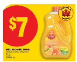 No Frills DEL MONTE JUGS, 2.5 L offer