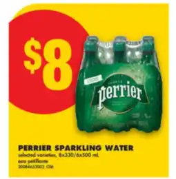 No Frills PERRIER SPARKLING WATER, 8x330/6x500 ML offer