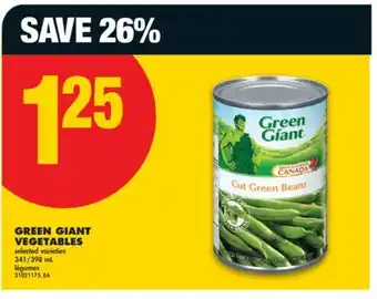 No Frills GREEN GIANT VEGETABLES, 341/398 ML offer