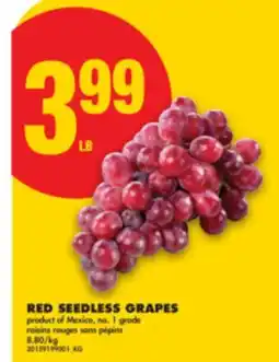No Frills RED SEEDLESS GRAPES offer