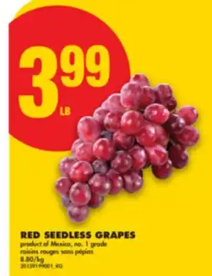 No Frills RED SEEDLESS GRAPES offer