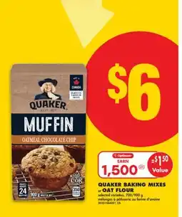 No Frills QUAKER BAKING MIXES or OAT FLOUR, 700/900 G offer
