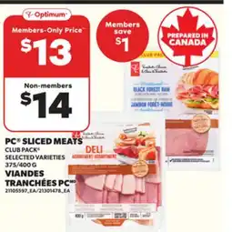 Independent Grocer PC SLICED MEATS CLUB PACK , 375/400 G offer