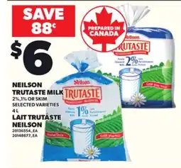 Independent Grocer NEILSON TRUTASTE MILK 2%,1% OR SKIM, 4 L offer