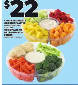 Independent Grocer LARGE VEGETABLE OR FRUIT PLATTER, 1.58-2.2 KG offer