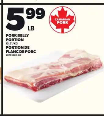 Independent Grocer PORK BELLY PORTION offer