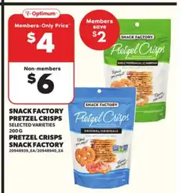 Independent Grocer SNACK FACTORY PRETZEL CRISPS, 200 G offer