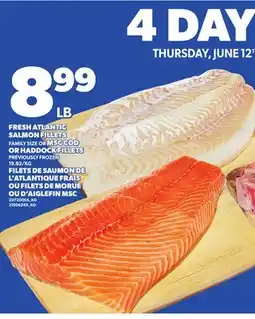 Independent Grocer FRESH ATLANTIC SALMON FILLETS FAMILY SIZE OR MSC COD OR HADDOCK FILLETS offer