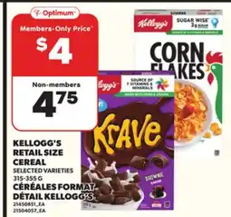 Independent Grocer KELLOGG'S RETAIL SIZE CEREAL, 315-355 G offer