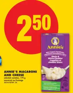 No Frills ANNIE'S MACARONI AND CHEESE, 170 G offer