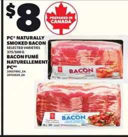 Independent Grocer PC NATURALLY SMOKED BACON, 375/500 G offer