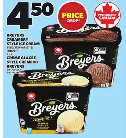 Independent Grocer BREYERS CREAMERY STYLE ICE CREAM, 1.4 L offer