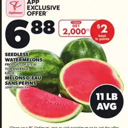 Independent Grocer SEEDLESS WATERMELONS, 11 LB AVERAGE EACH offer