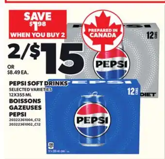 Independent Grocer PEPSI SOFT DRINKS, 12X355 ML offer