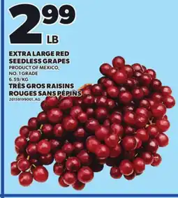 Independent Grocer EXTRA LARGE RED SEEDLESS GRAPES offer
