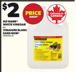 Independent Grocer NO NAME WHITE VINEGAR, 4 L offer