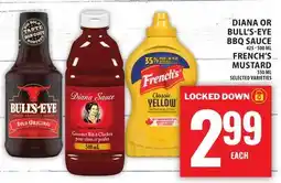 Food Basics DIANA OR BULL'S-EYE BBQ SAUCE OR FRENCH'S MUSTARD offer