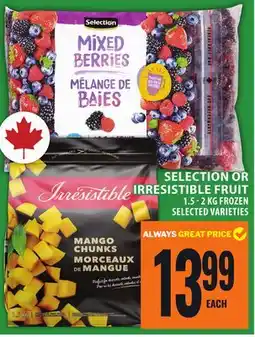 Food Basics SELECTION OR IRRESISTIBLE FRUIT offer