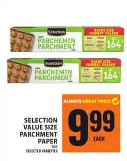 Food Basics SELECTION VALUE SIZE PARCHMENT PAPER offer