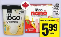Food Basics IÖGO FROZEN YOGURT OR YOGURT BARS offer