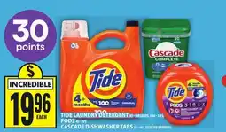 Food Basics TIDE LAUNDRY DETERGENT OR PODS OR CASCADE DISHWASHER TABS offer