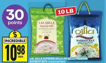 Food Basics LAL QILLA SUPREME SELLA OR QILLA PREMIUM BASMATI RICE offer