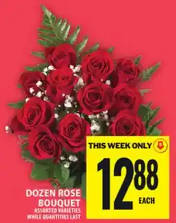 Food Basics DOZEN ROSE BOUQUET offer