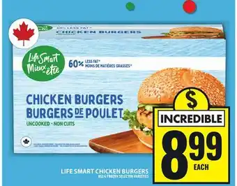 Food Basics LIFE SMART CHICKEN BURGERS offer