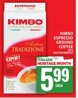 Food Basics KIMBO ESPRESSO GROUND COFFEE offer