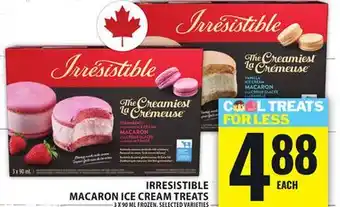 Food Basics IRRESISTIBLE MACARON ICE CREAM TREATS offer