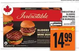 Food Basics IRRESISTIBLE SLIDERS MINI PRIME RIB BURGERS offer